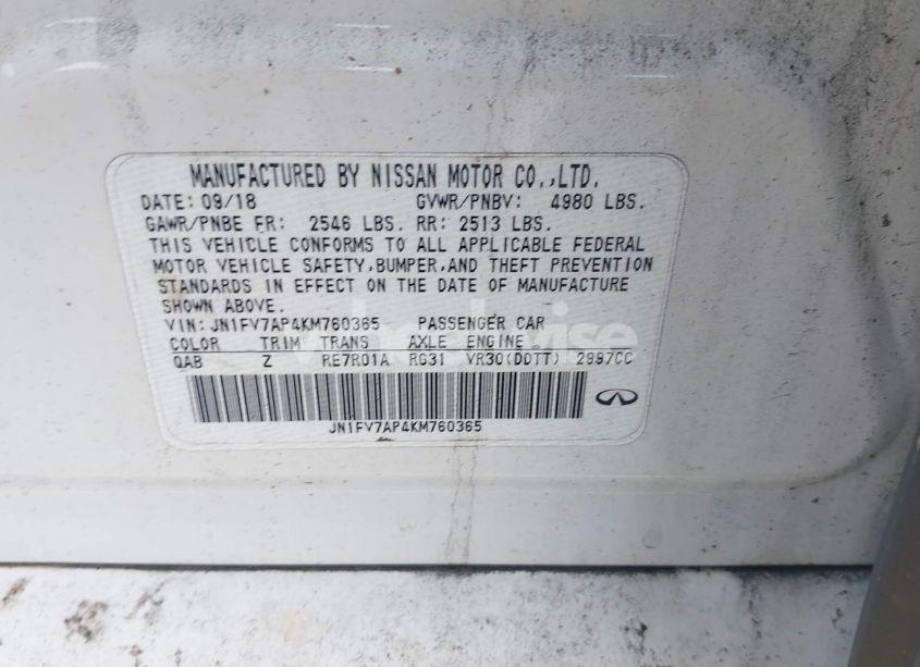 Photo 9 of 2019 Infiniti Q50 3.0T RED SPORT 400 (VIN JN1FV7AP4KM760365)