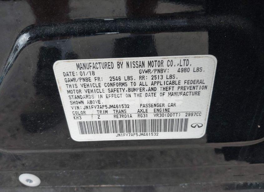 Photo 9 of 2018 Infiniti Q50 3.0T RED SPORT 400 (VIN JN1FV7AP5JM461532)