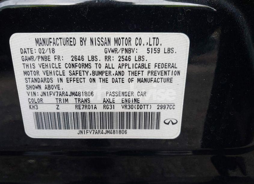 Photo 9 of 2018 Infiniti Q50 3.0T RED SPORT 400 (VIN JN1FV7AR4JM481806)