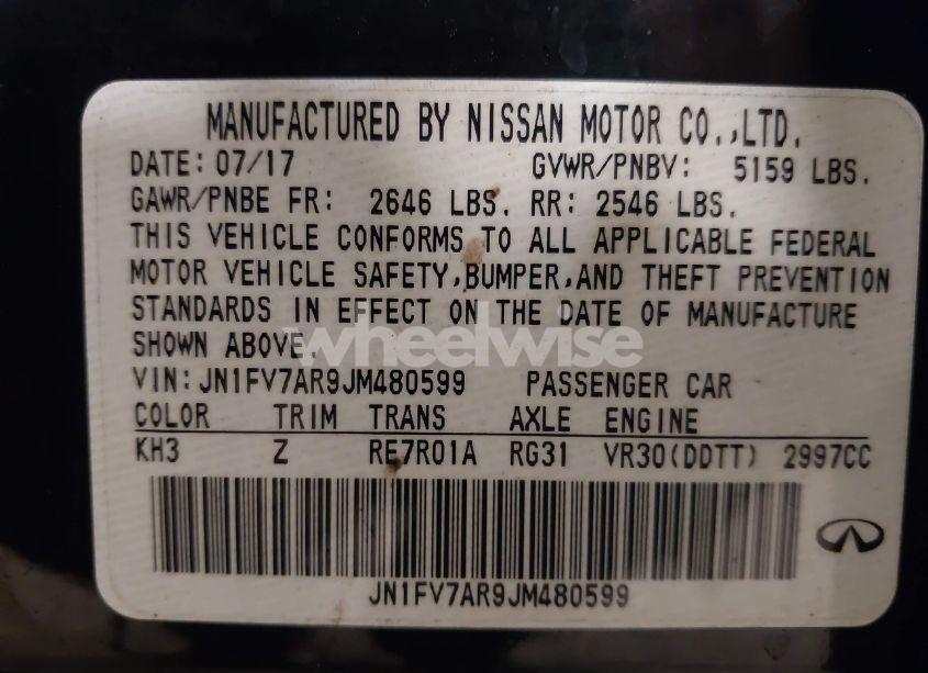 Photo 9 of 2018 Infiniti Q50 3.0T RED SPORT 400 (VIN JN1FV7AR9JM480599)