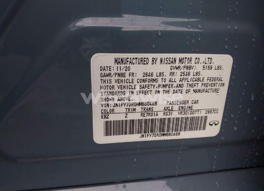 Photo 9 of 2021 Infiniti Q50 RED SPORT 400 AWD (VIN JN1FV7DR0MM880468)