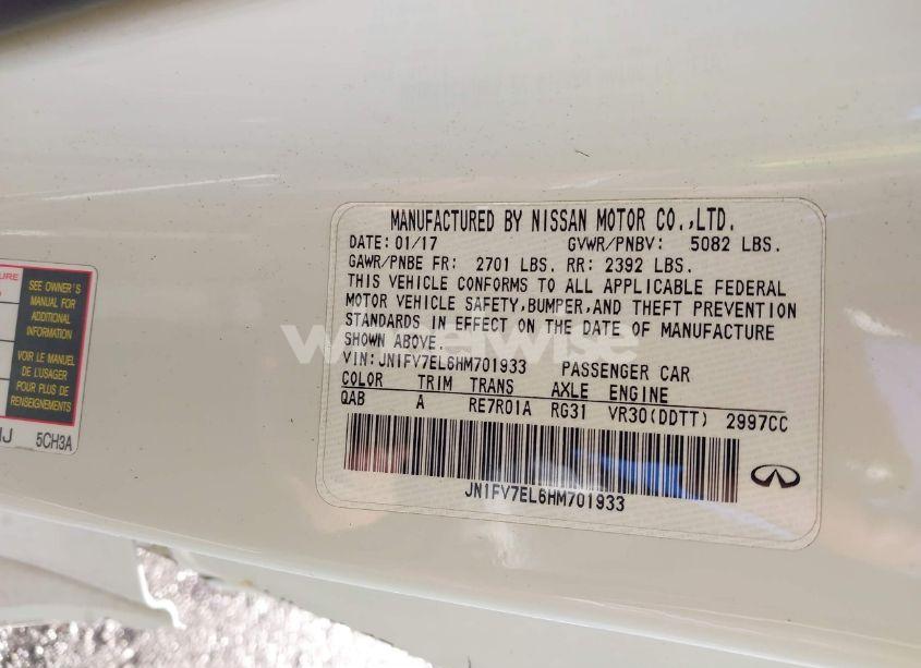 Photo 9 of 2017 Infiniti Q60 3.0T RED SPORT 400 (VIN JN1FV7EL6HM701933)