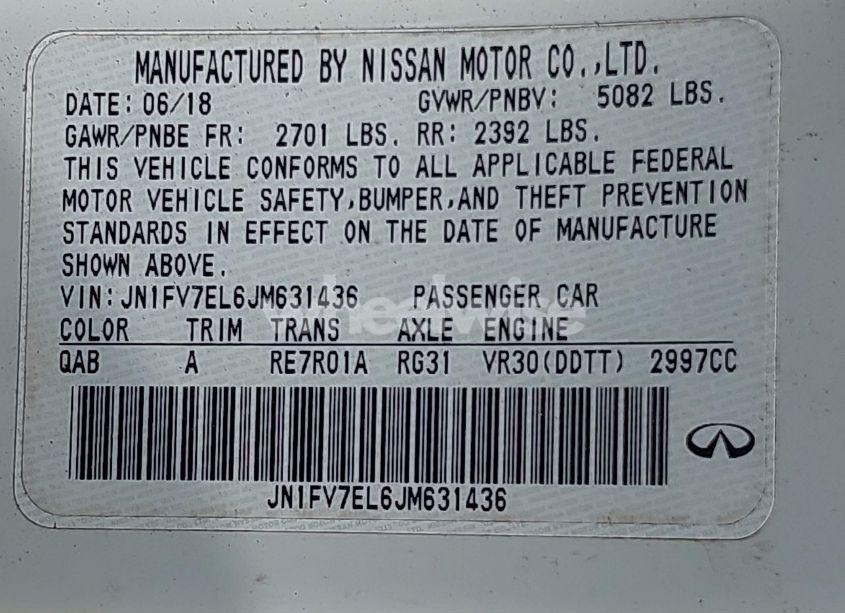 Photo 9 of 2018 Infiniti Q60 3.0T RED SPORT 400 (VIN JN1FV7EL6JM631436)