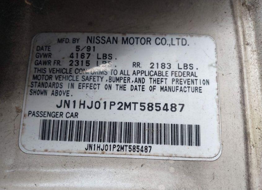 Photo 9 of 1991 Nissan Maxima (VIN JN1HJ01P2MT585487)