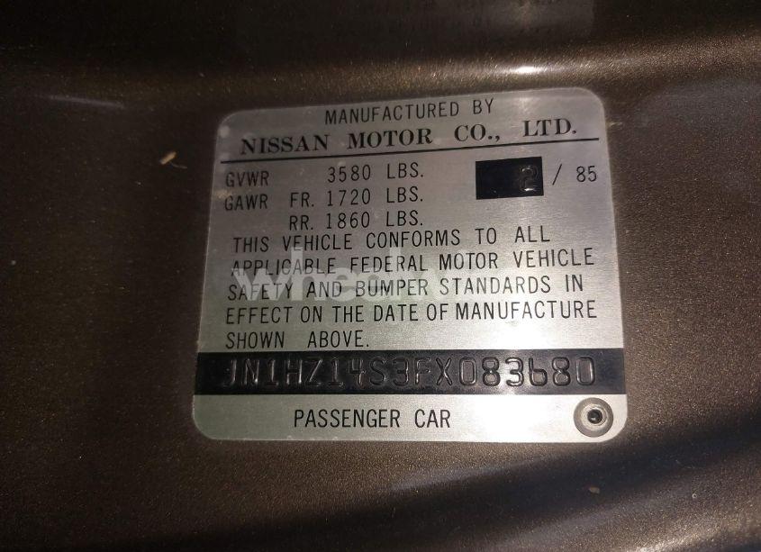 Photo 9 of 1985 Nissan 300zx (VIN JN1HZ14S3FX083680)