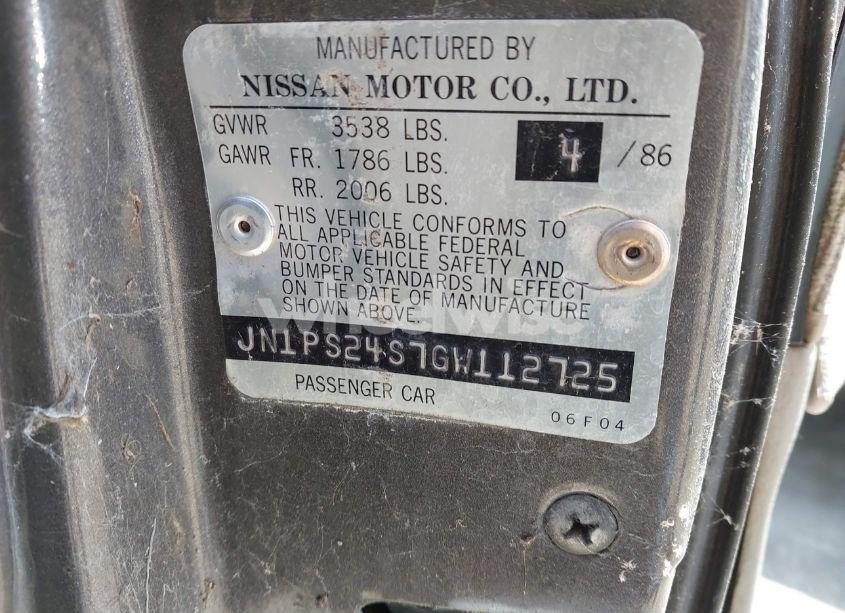 Photo 9 of 1986 Nissan 200sx (VIN JN1PS24S7GW112725)