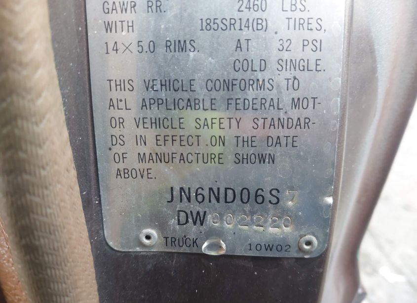 Photo 9 of 1983 Datsun 720 KING CAB (VIN JN6ND06S7DW002220)