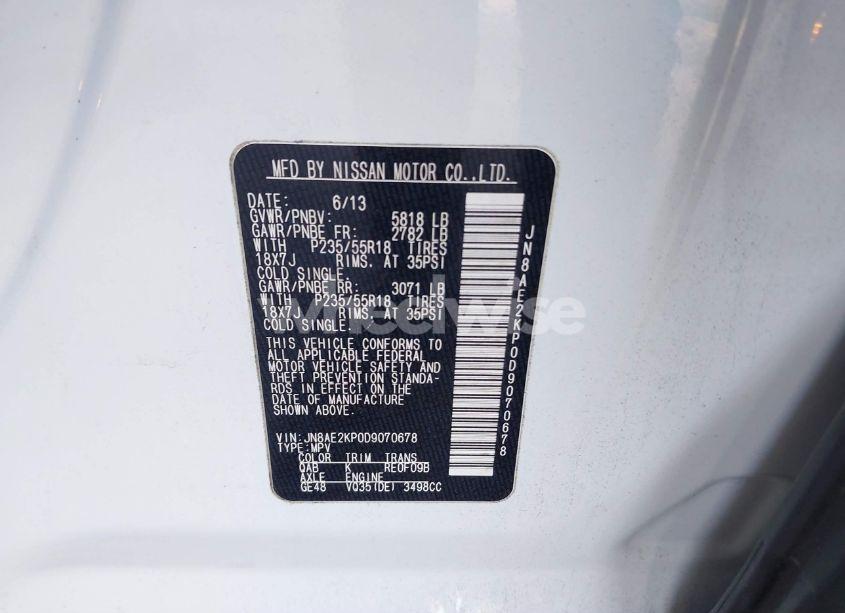 Photo 9 of 2013 Nissan Quest SL (VIN JN8AE2KP0D9070678)