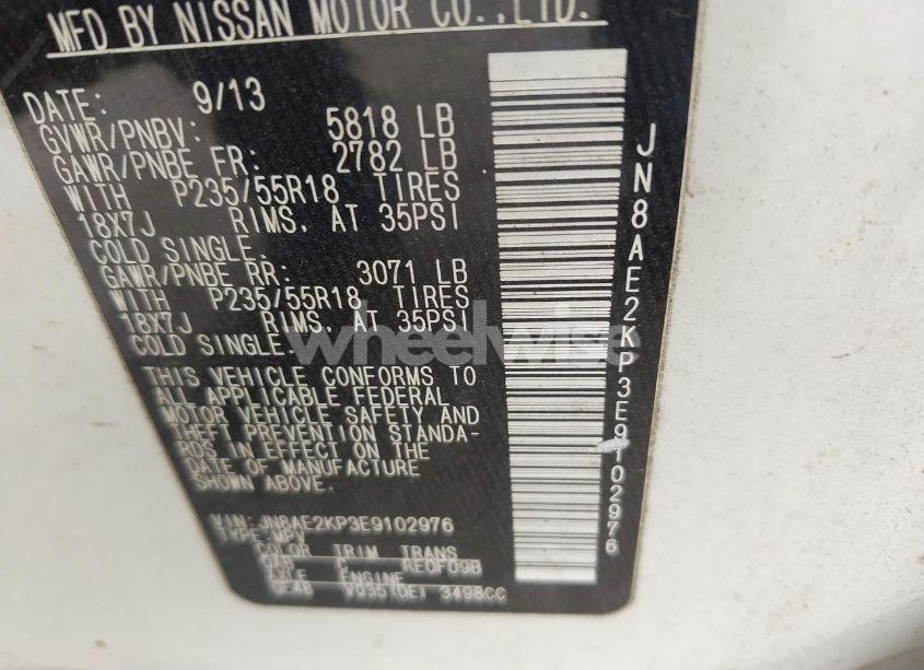 Photo 9 of 2014 Nissan Quest SL (VIN JN8AE2KP3E9102976)