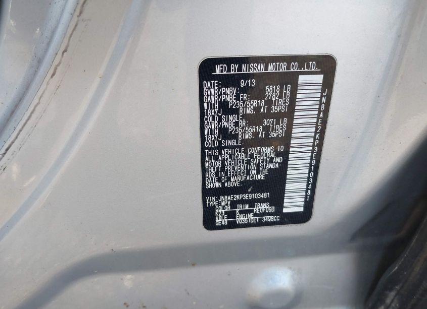 Photo 9 of 2014 Nissan Quest LE (VIN JN8AE2KP3E9103481)
