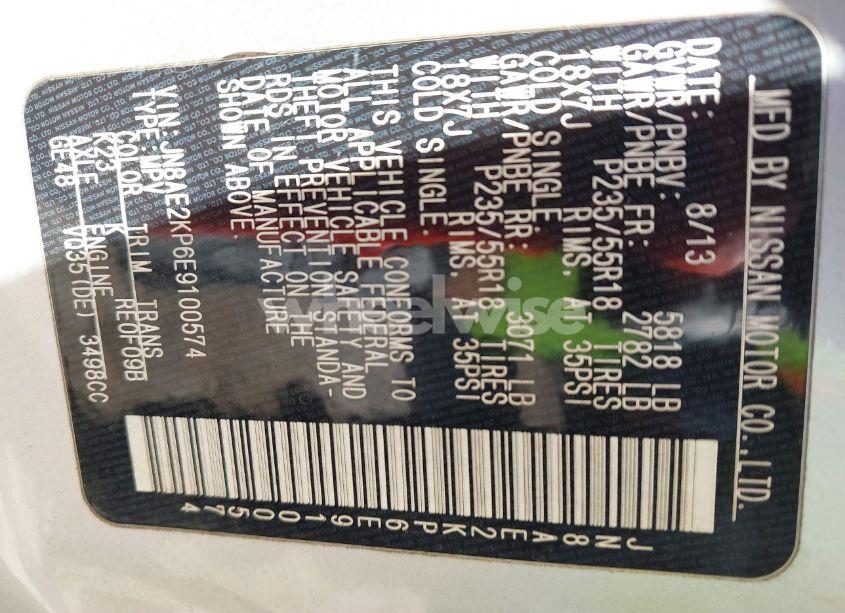 Photo 9 of 2014 Nissan Quest LE (VIN JN8AE2KP6E9100574)