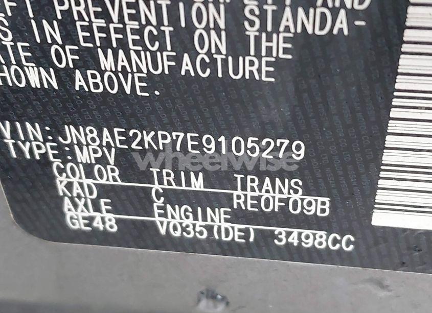 Photo 9 of 2014 Nissan Quest LE (VIN JN8AE2KP7E9105279)