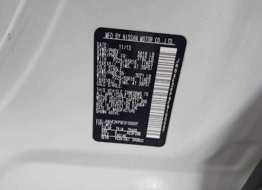 Photo 9 of 2014 Nissan Quest S (VIN JN8AE2KP9E9105557)