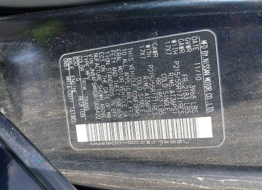 Photo 9 of 2011 Nissan Juke SL (VIN JN8AF5MR0BT008422)