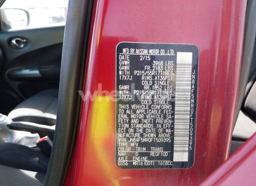 Photo 9 of 2015 Nissan Juke S (VIN JN8AF5MR0FT509395)