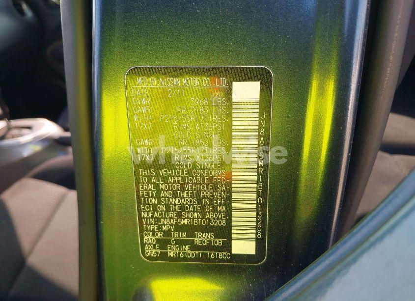 Photo 9 of 2011 Nissan Juke SV (VIN JN8AF5MR1BT013208)