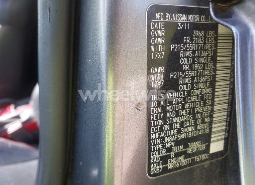 Photo 9 of 2011 Nissan Juke SL (VIN JN8AF5MR1BT014178)