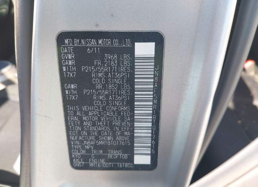 Photo 9 of 2011 Nissan Juke S (VIN JN8AF5MR1BT017615)