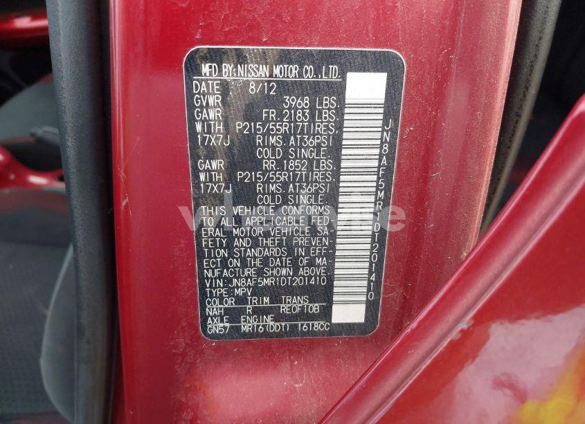 Photo 9 of 2013 Nissan Juke SV (VIN JN8AF5MR1DT201410)