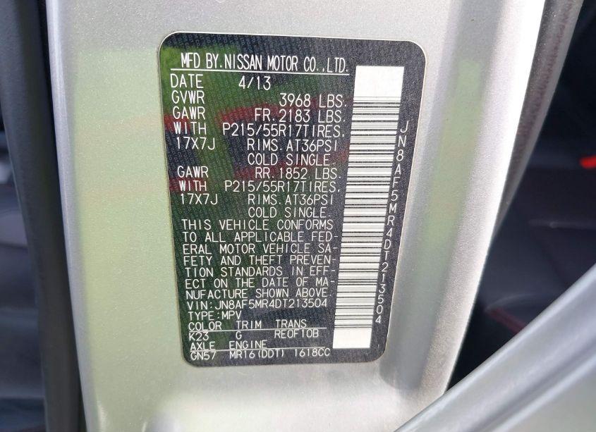 Photo 9 of 2013 Nissan Juke SL (VIN JN8AF5MR4DT213504)