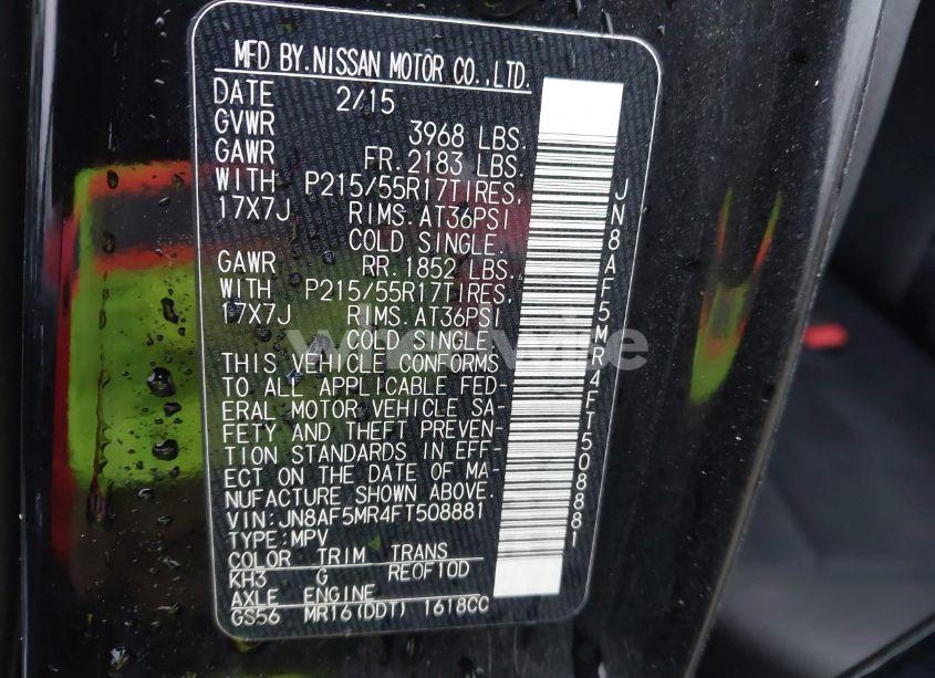 Photo 9 of 2015 Nissan Juke SV (VIN JN8AF5MR4FT508881)