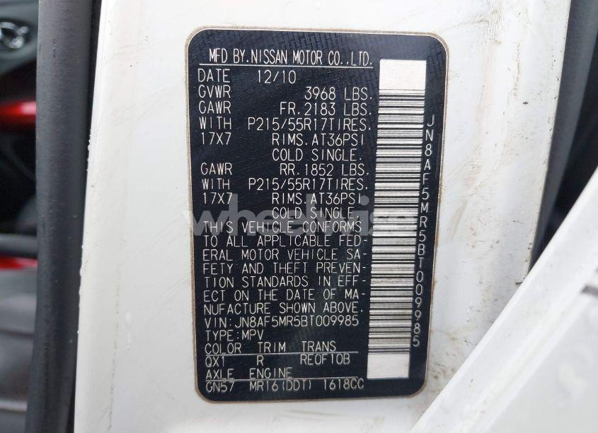 Photo 9 of 2011 Nissan Juke SL (VIN JN8AF5MR5BT009985)