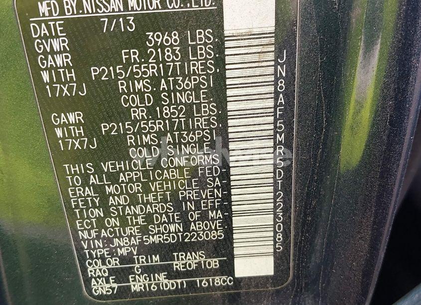 Photo 9 of 2013 Nissan Juke S (VIN JN8AF5MR5DT223085)