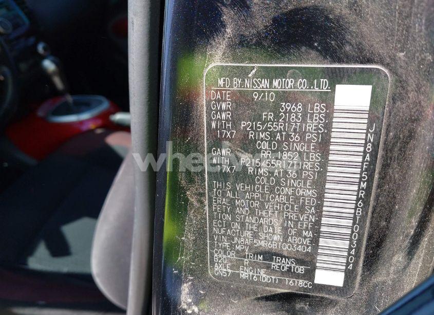 Photo 9 of 2011 Nissan Juke SV (VIN JN8AF5MR6BT003404)