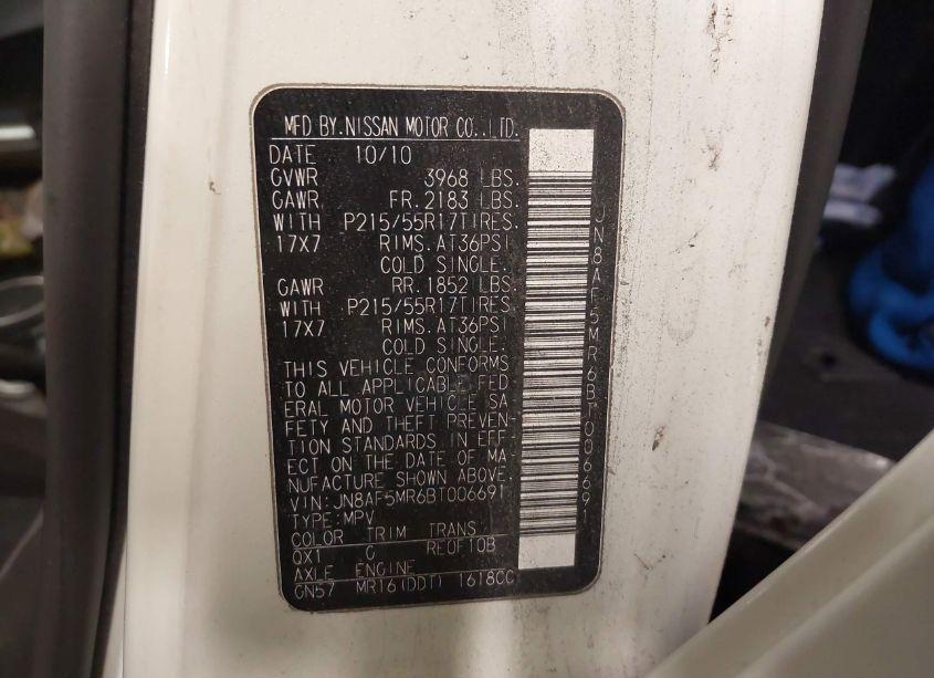 Photo 9 of 2011 Nissan Juke SV (VIN JN8AF5MR6BT006691)