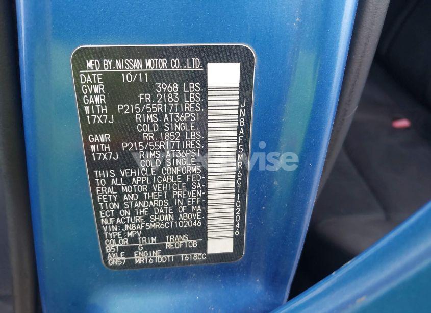 Photo 9 of 2012 Nissan Juke SV (VIN JN8AF5MR6CT102046)