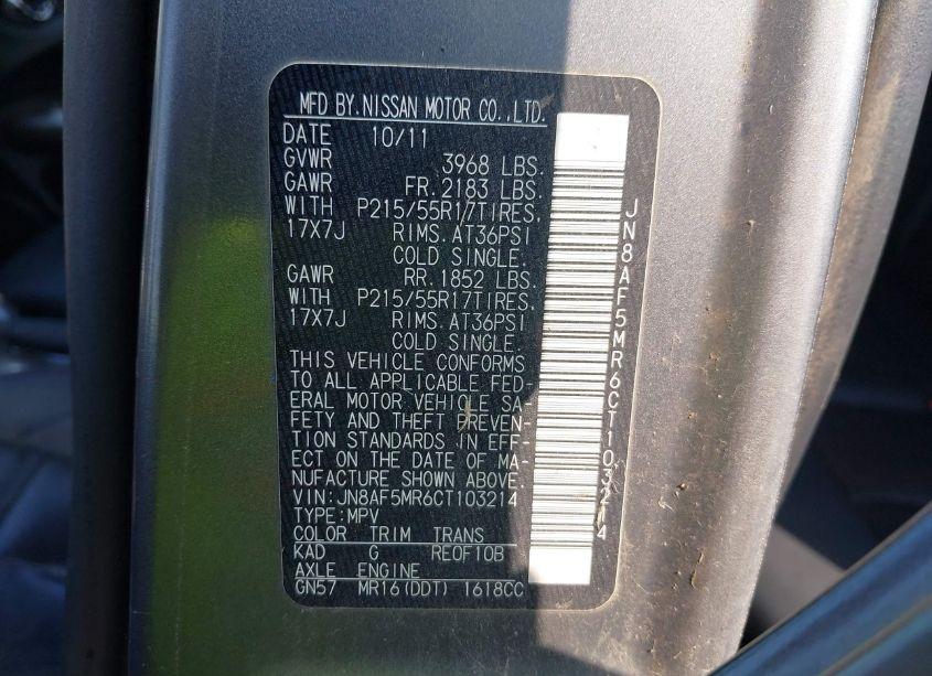 Photo 9 of 2012 Nissan Juke SL (VIN JN8AF5MR6CT103214)