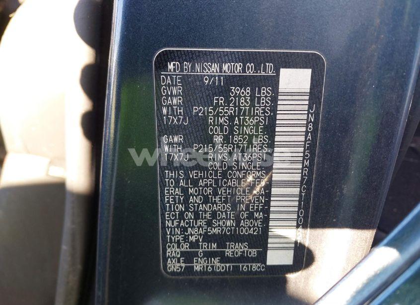 Photo 9 of 2012 Nissan Juke SL (VIN JN8AF5MR7CT100421)