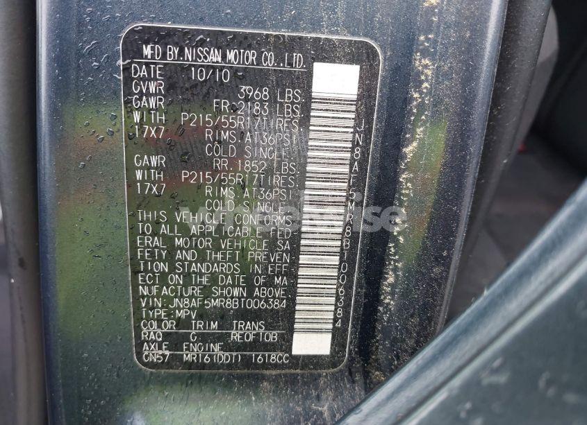 Photo 9 of 2011 Nissan Juke SV (VIN JN8AF5MR8BT006384)