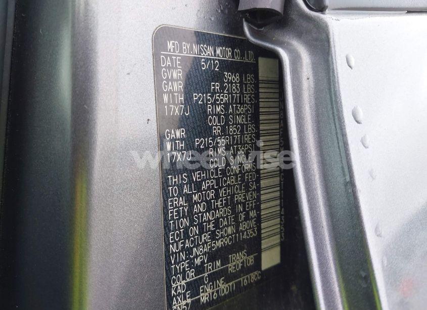 Photo 9 of 2012 Nissan Juke SV (VIN JN8AF5MR9CT114353)