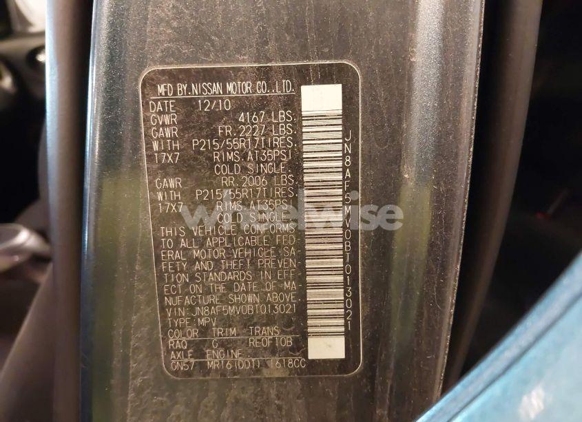 Photo 9 of 2011 Nissan Juke SV (VIN JN8AF5MV0BT013021)