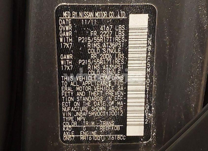 Photo 9 of 2012 Nissan Juke SV (VIN JN8AF5MV0CT110012)