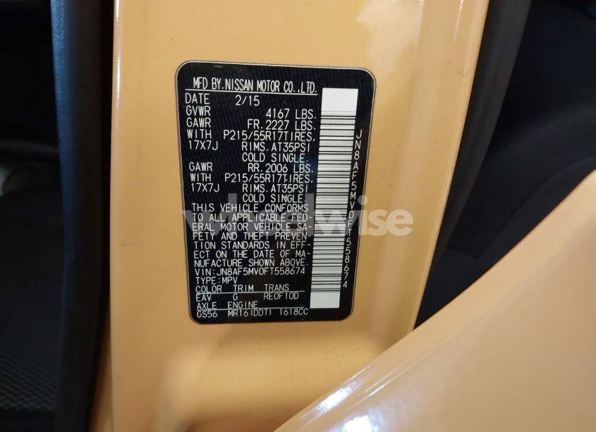 Photo 9 of 2015 Nissan Juke S (VIN JN8AF5MV0FT558674)