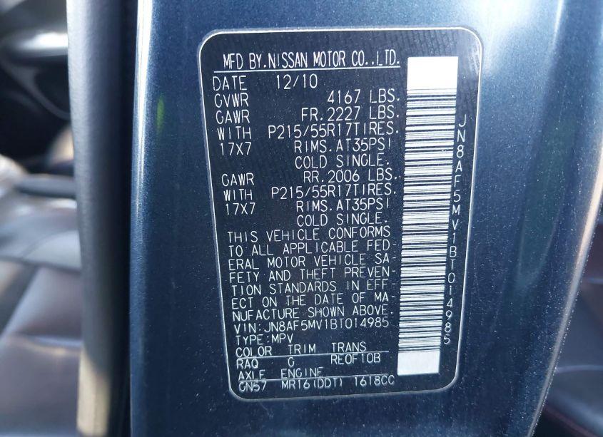 Photo 9 of 2011 Nissan Juke SL (VIN JN8AF5MV1BT014985)