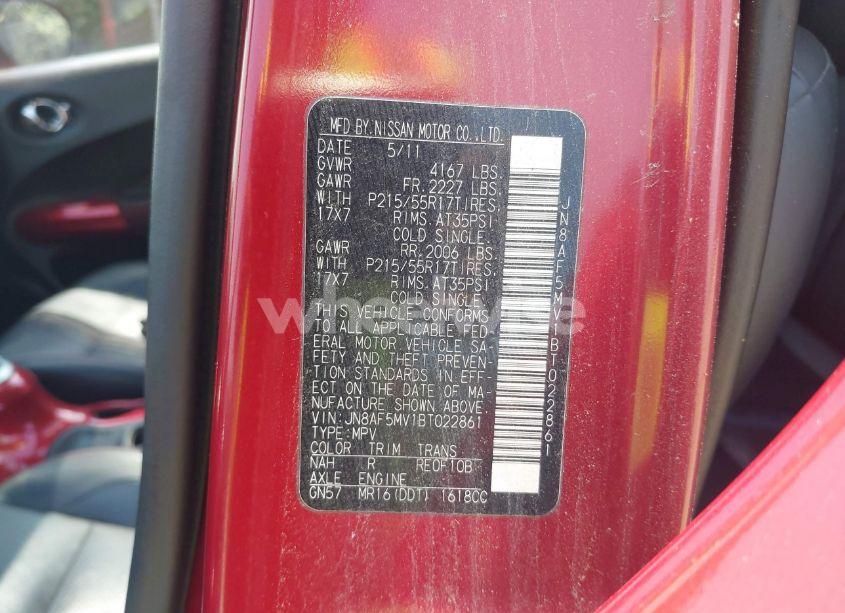 Photo 9 of 2011 Nissan Juke SL (VIN JN8AF5MV1BT022861)