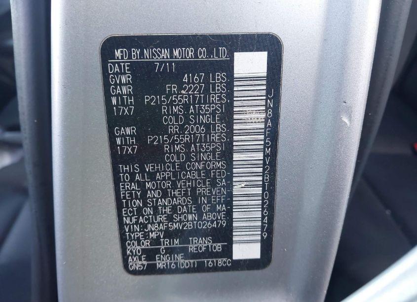 Photo 9 of 2011 Nissan Juke SV (VIN JN8AF5MV2BT026479)