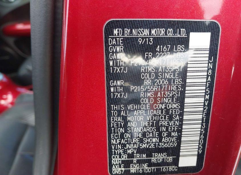 Photo 9 of 2014 Nissan Juke SL (VIN JN8AF5MV2ET356059)