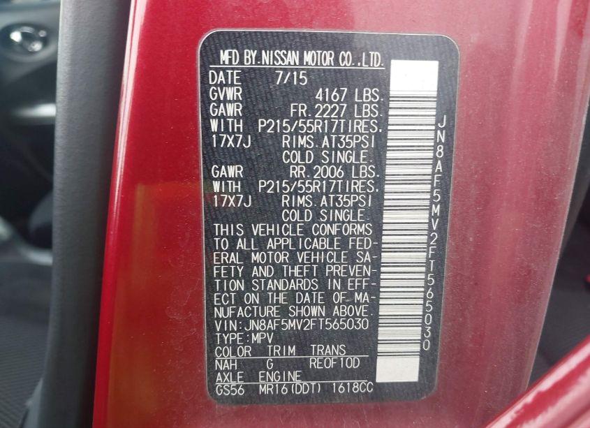 Photo 9 of 2015 Nissan Juke S (VIN JN8AF5MV2FT565030)