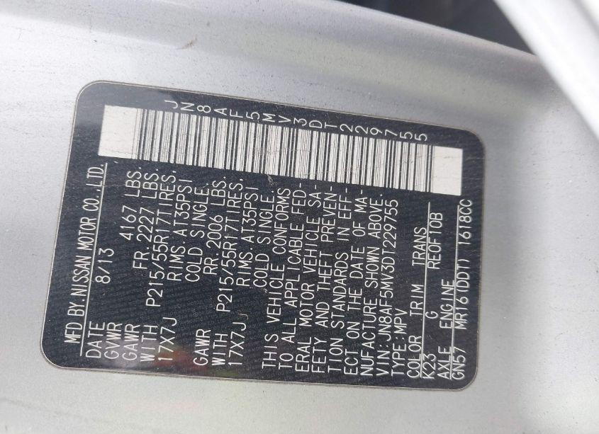 Photo 9 of 2013 Nissan Juke SL (VIN JN8AF5MV3DT229755)