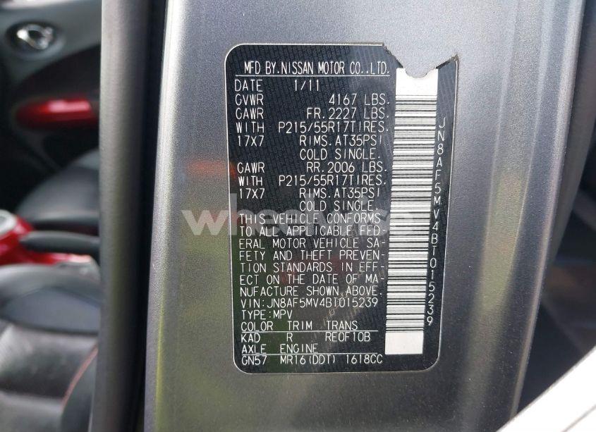 Photo 9 of 2011 Nissan Juke SL (VIN JN8AF5MV4BT015239)