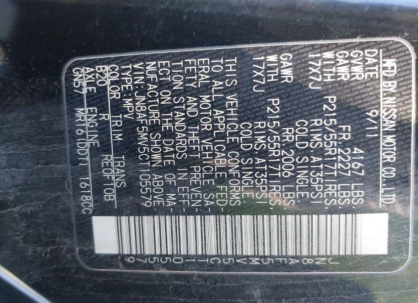 Photo 9 of 2012 Nissan Juke SV (VIN JN8AF5MV5CT105579)