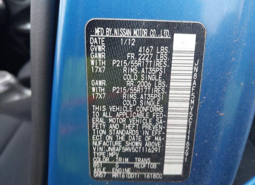 Photo 9 of 2012 Nissan Juke SV (VIN JN8AF5MV5CT116291)