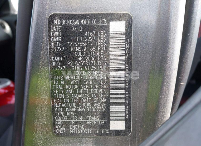 Photo 9 of 2011 Nissan Juke SV (VIN JN8AF5MV6BT007384)