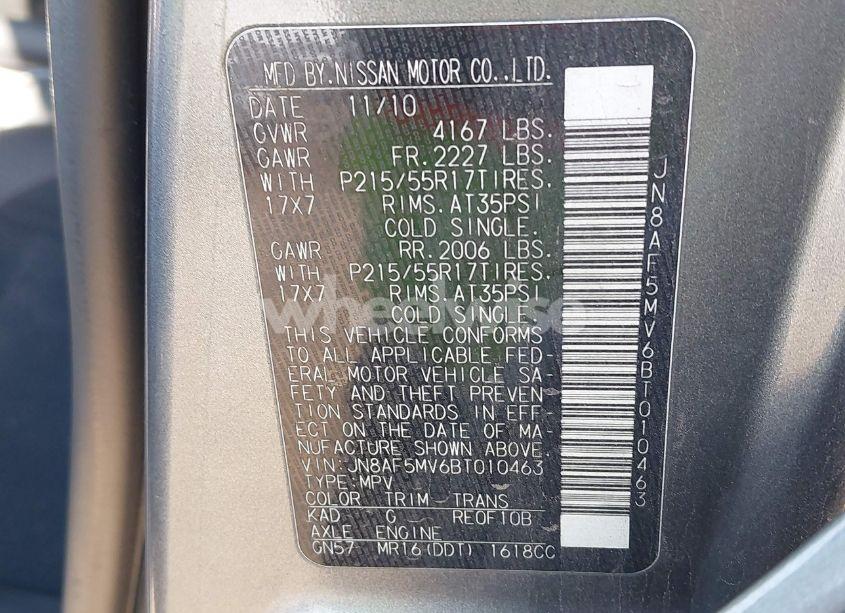 Photo 9 of 2011 Nissan Juke SV (VIN JN8AF5MV6BT010463)