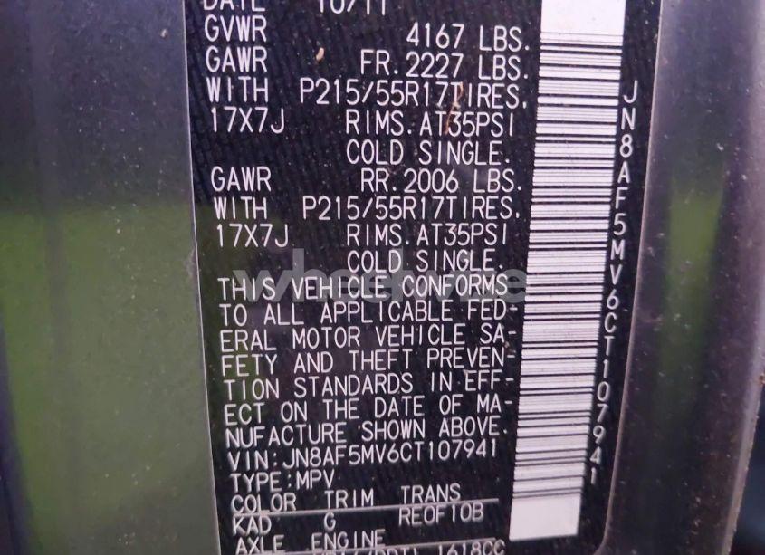 Photo 9 of 2012 Nissan Juke SL (VIN JN8AF5MV6CT107941)