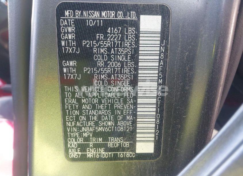 Photo 9 of 2012 Nissan Juke SV (VIN JN8AF5MV6CT108121)